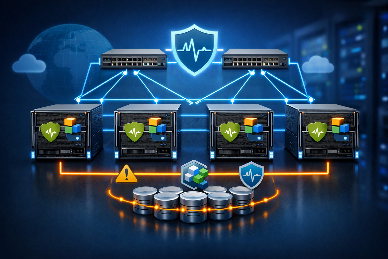 vSphere HA Communication Network vSphere HA communication network