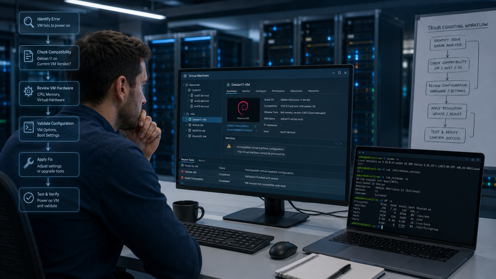 Checking VMware Hardware Compatibility Error on Debian 11 Fix VMware Compatibility Error on Debian 11