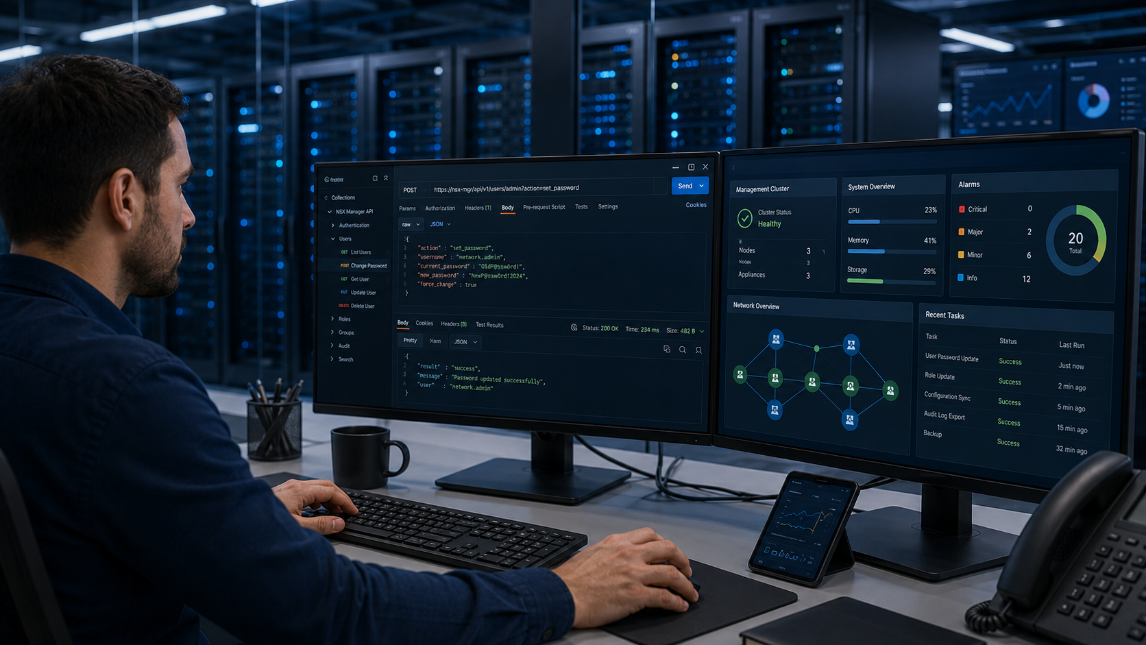 Changing the NSX Manager user password through the API NSX Manager API password change