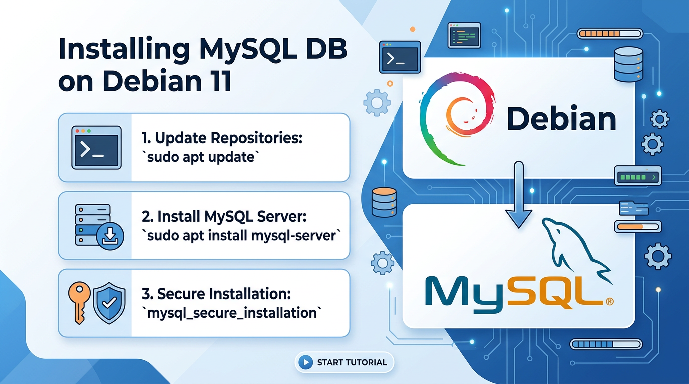 Installing MySQL DB on Debian 11 Installing MySQL on Debian 11