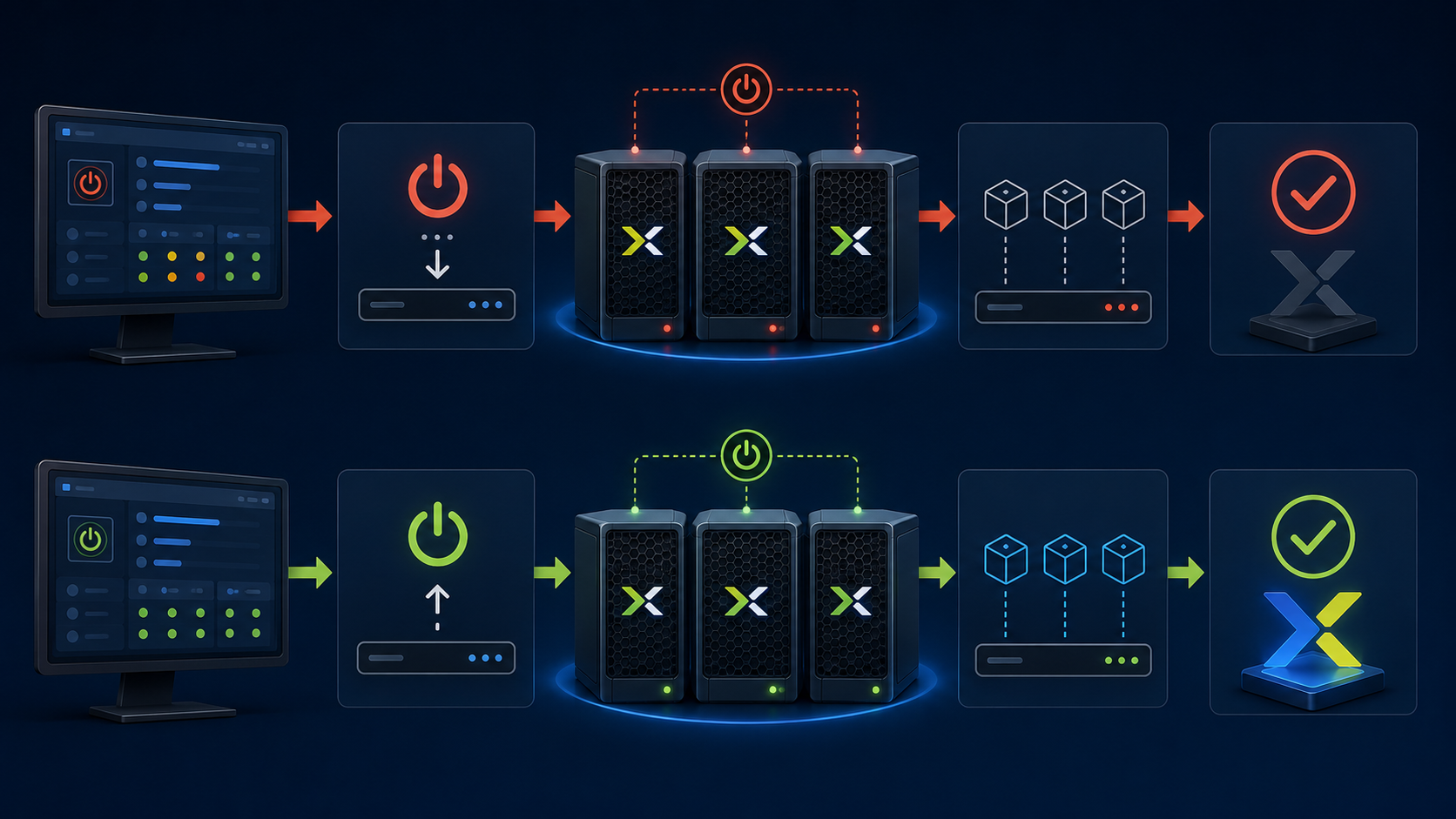 Shutting Down and Powering On the Nutanix CE Cluster Nutanix CE cluster shutdown
