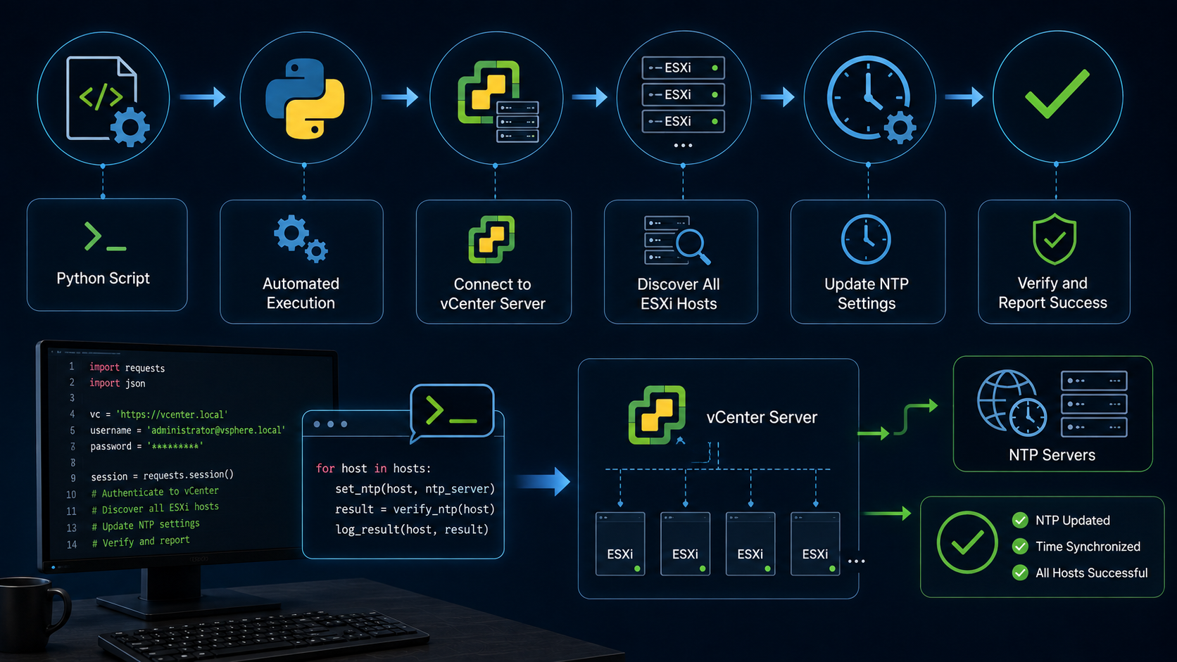 Changing NTP Settings on ESXi Hosts vCenter NTP configuration