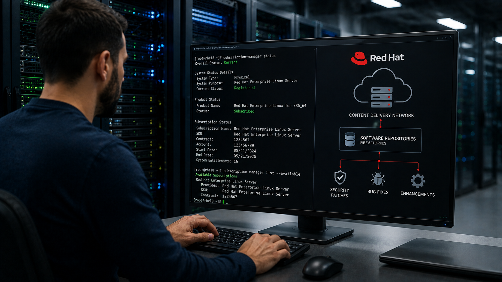 register RHEL system