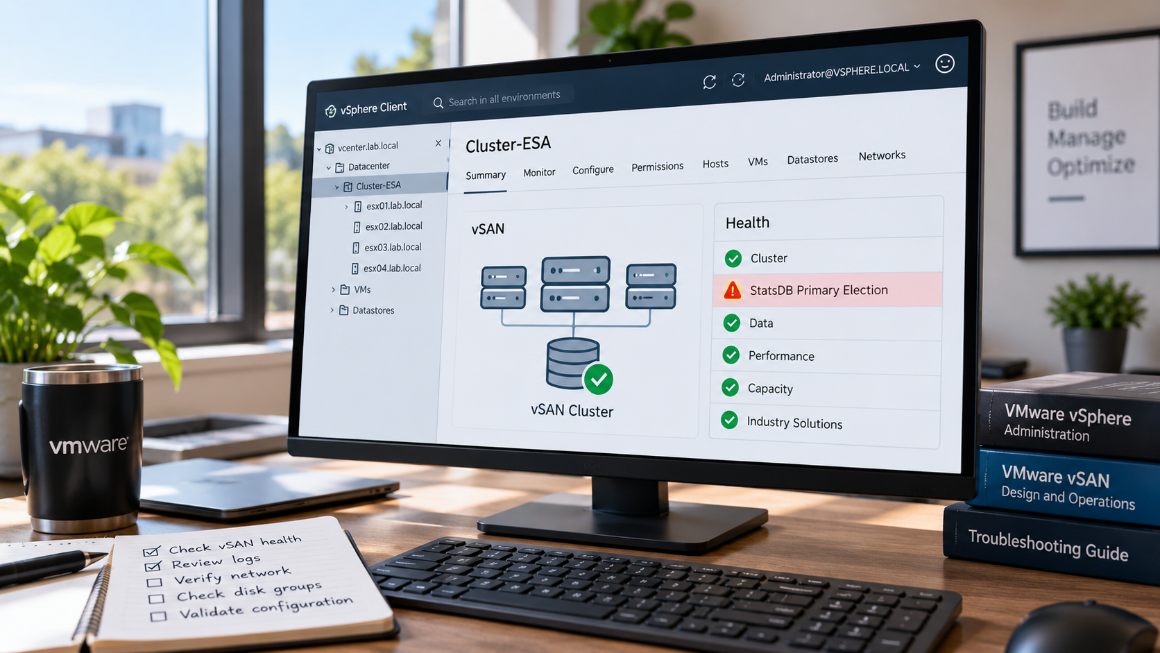 Troubleshooting the vSAN “Stats Primary Election” Alert on an ESA Cluster Troubleshooting the vSAN "Stats Primary Election" Alert on an ESA Cluster