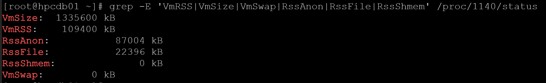 Getting detailed memory usage for a specific PID